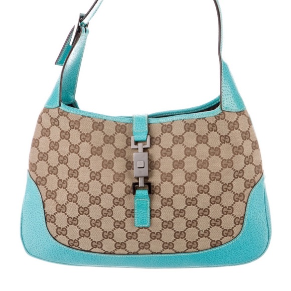Gucci GG Canvas Small Jackie O Hobo Light Blue - Picture 3 of 8